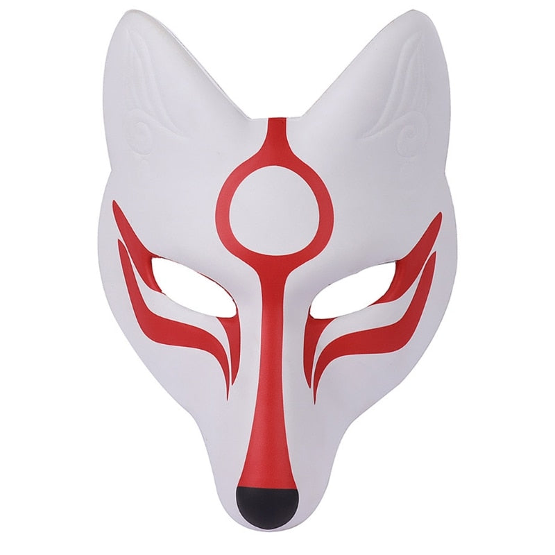 Kabuki Kitsune Mask - Crimson