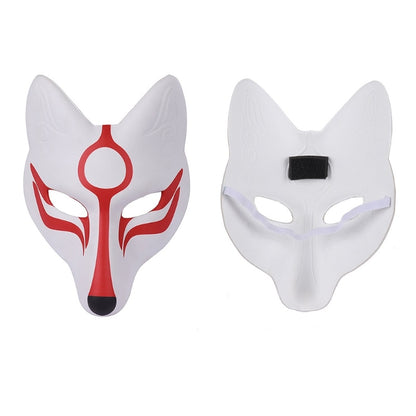 Kabuki Kitsune Mask - Crimson